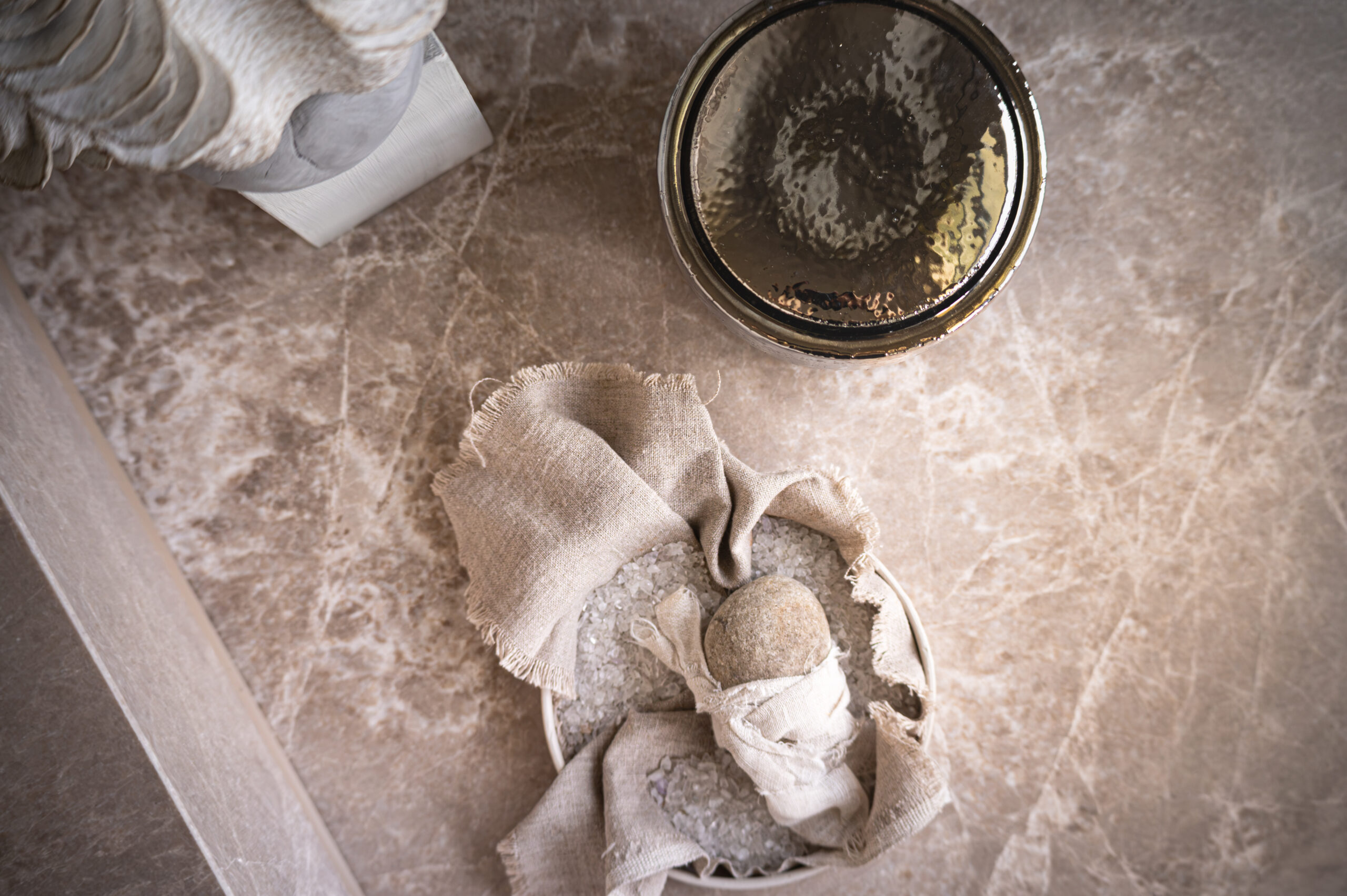 Detail of bathroom styling